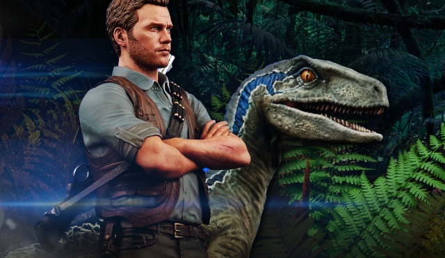 Chronicle Unveil Owen And Blue Jurassic World Statue