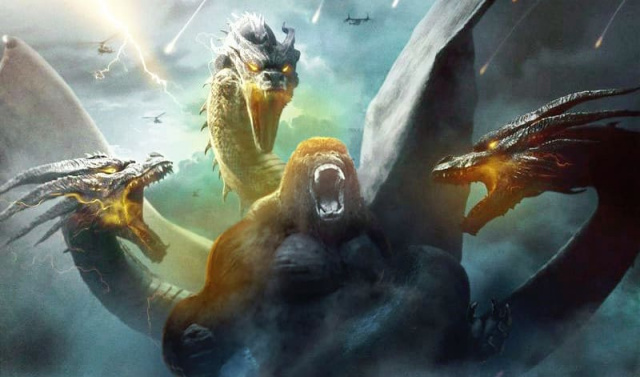 Kong battles King Ghidorah in epic new Godzilla vs. Kong fan artwork!
