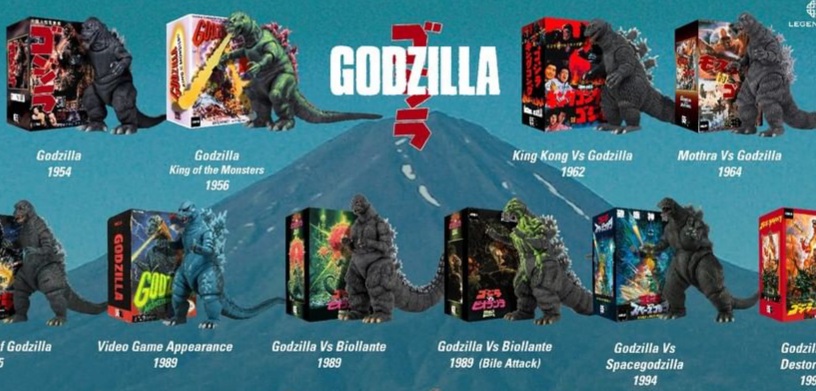 NECA Releases New Godzilla Figure Visual Guide 
