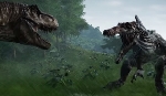 Shots fired! T-Rex vs. Spinosaurus rematch in Jurassic World Evolution game!