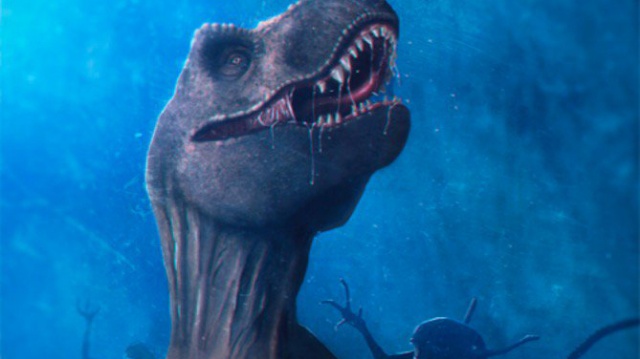 This Alien vs. Jurassic Park fan art pits Xenomorphs against a T-Rex!