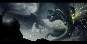 KOTM Rodan vs Ghidorah Concept Art