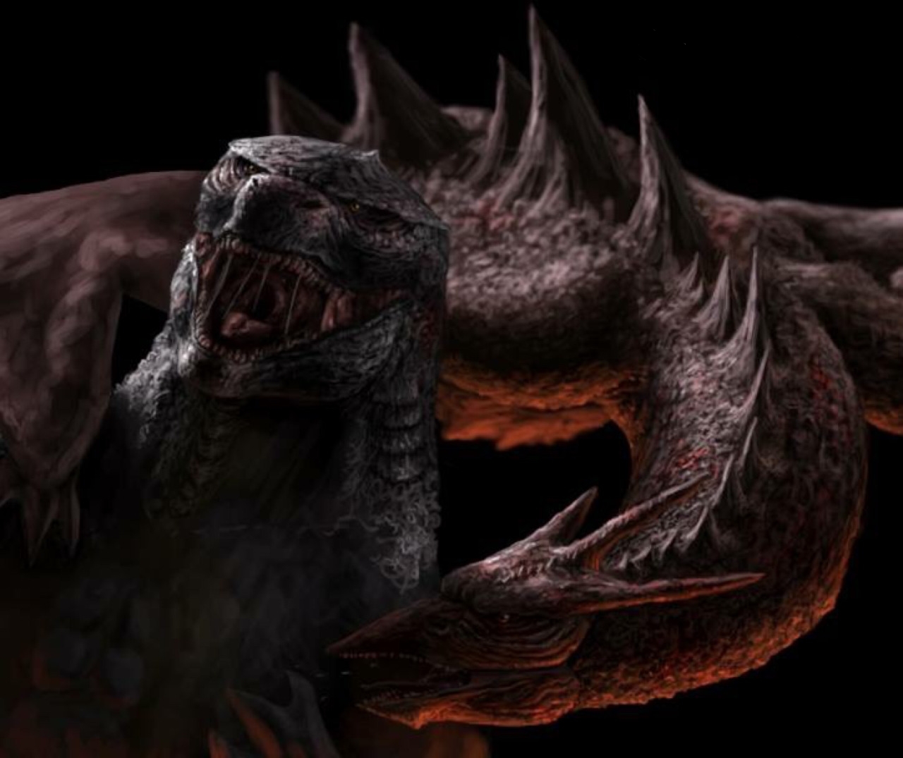 Godzilla vs. Rodan - Godzilla 2 Fan Art