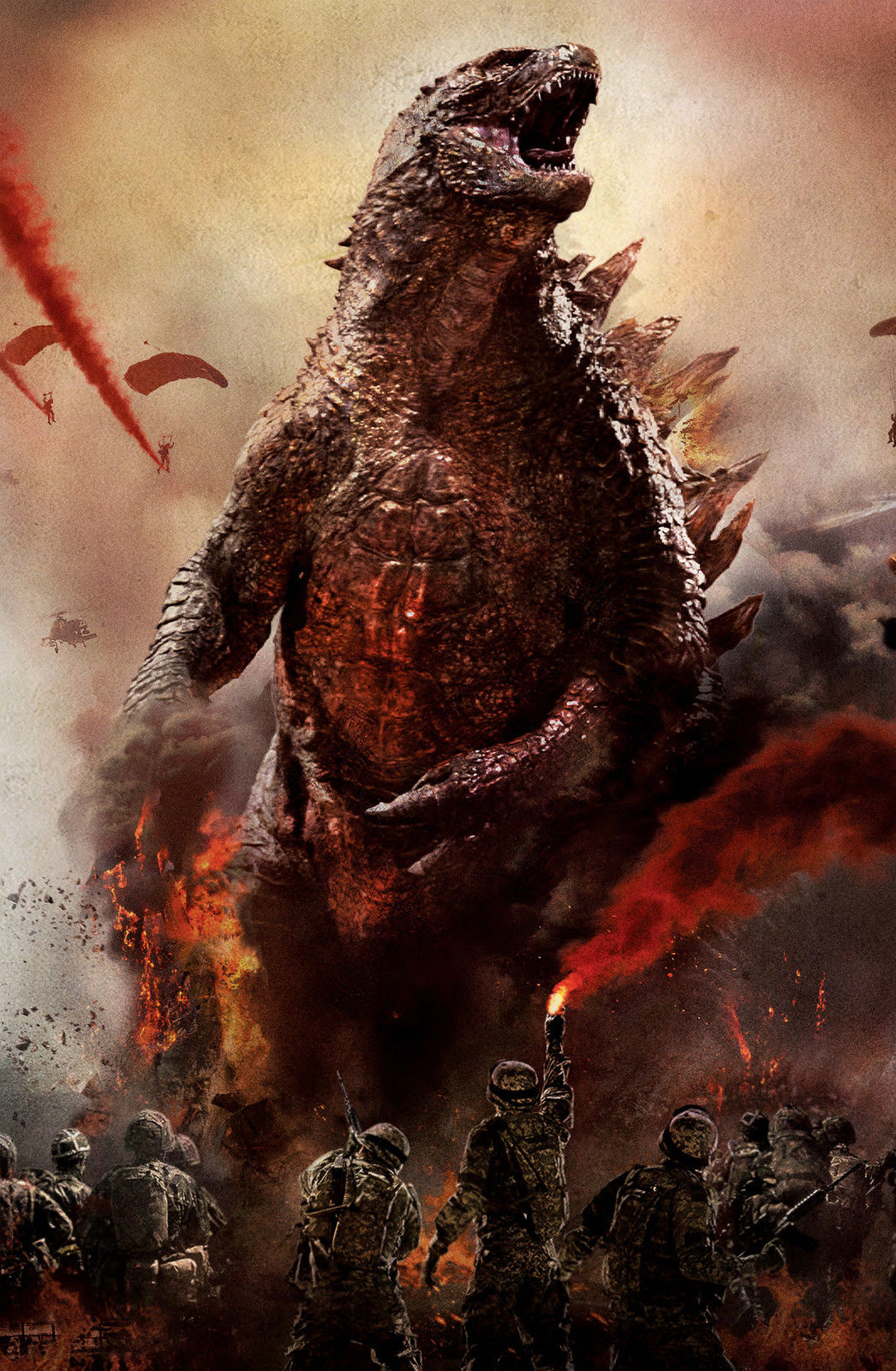 New (Textless) Godzilla 2014 Poster