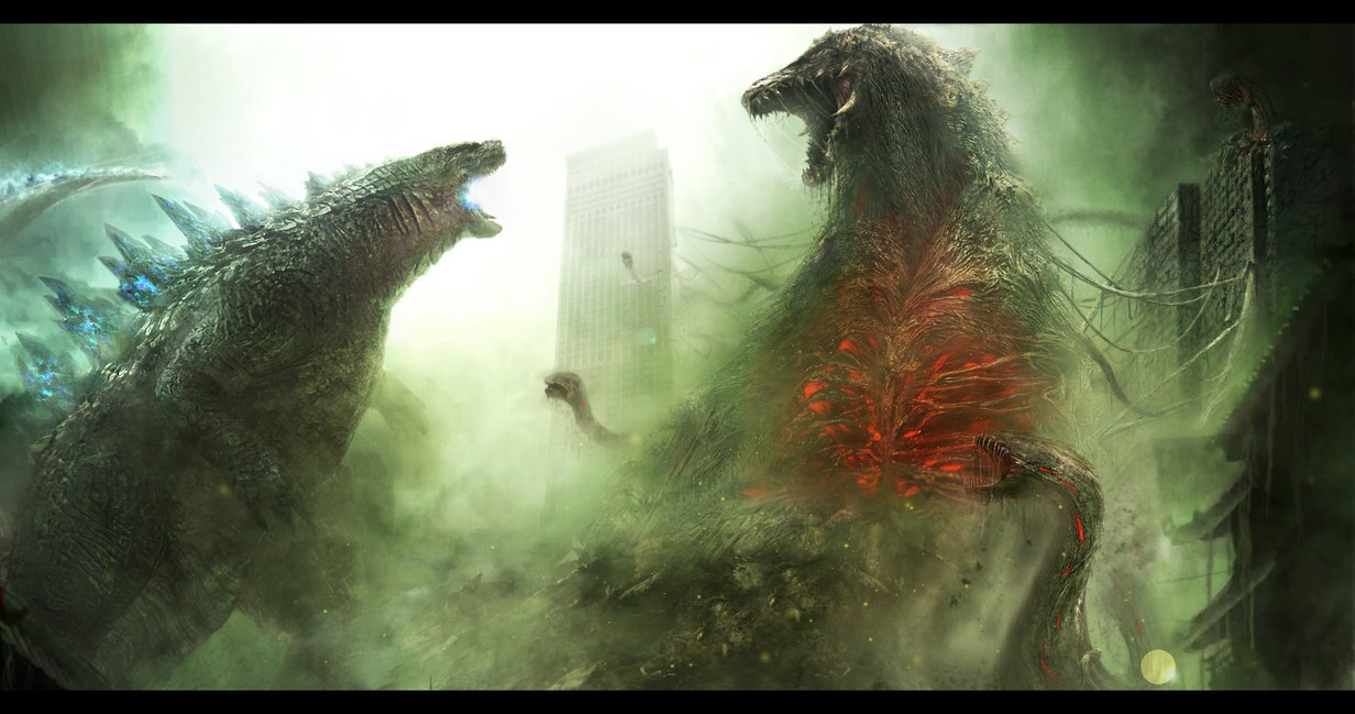 Godzilla 2014 vs. Biollante Fan Art