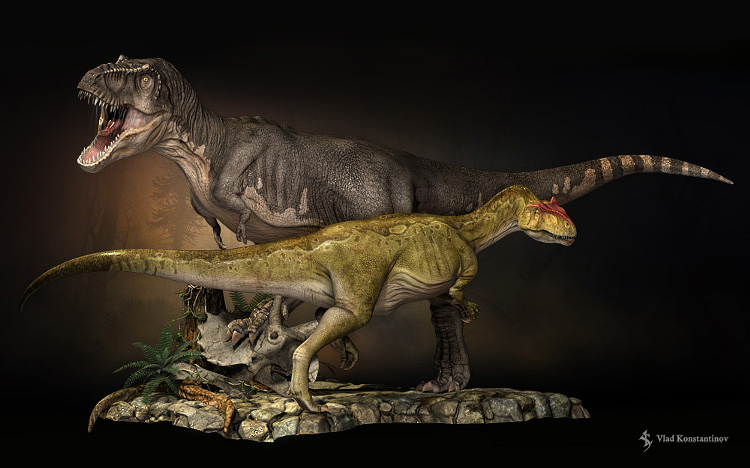 allosaurus vs tyrannosaurus dinosaurs