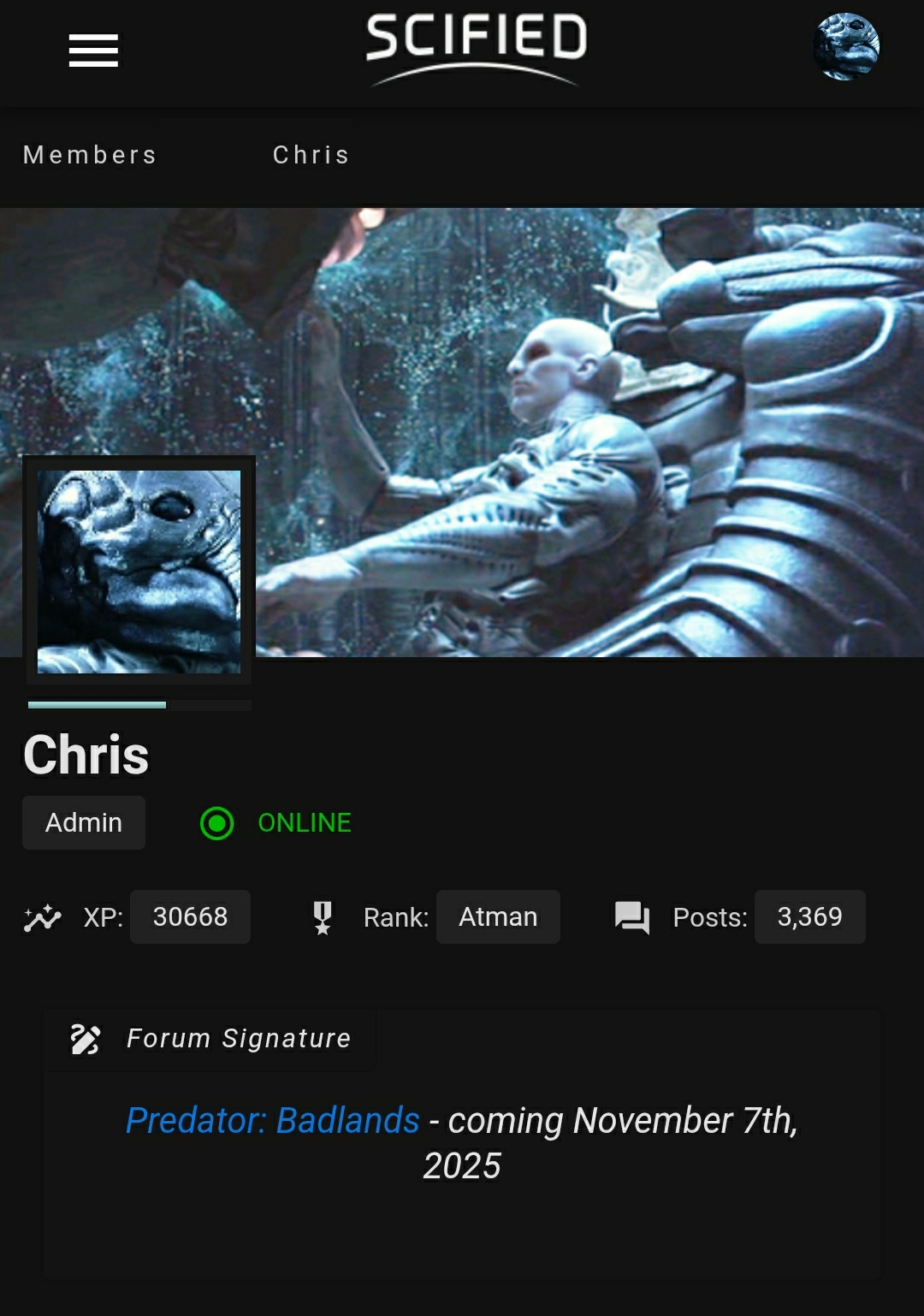 Image for Earn XP points when you post on Scified