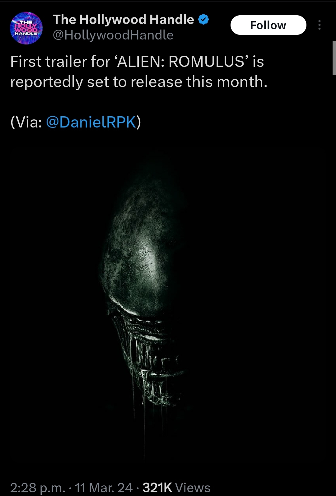 First Alien: Romulus movie trailer reportedly dropping this month!