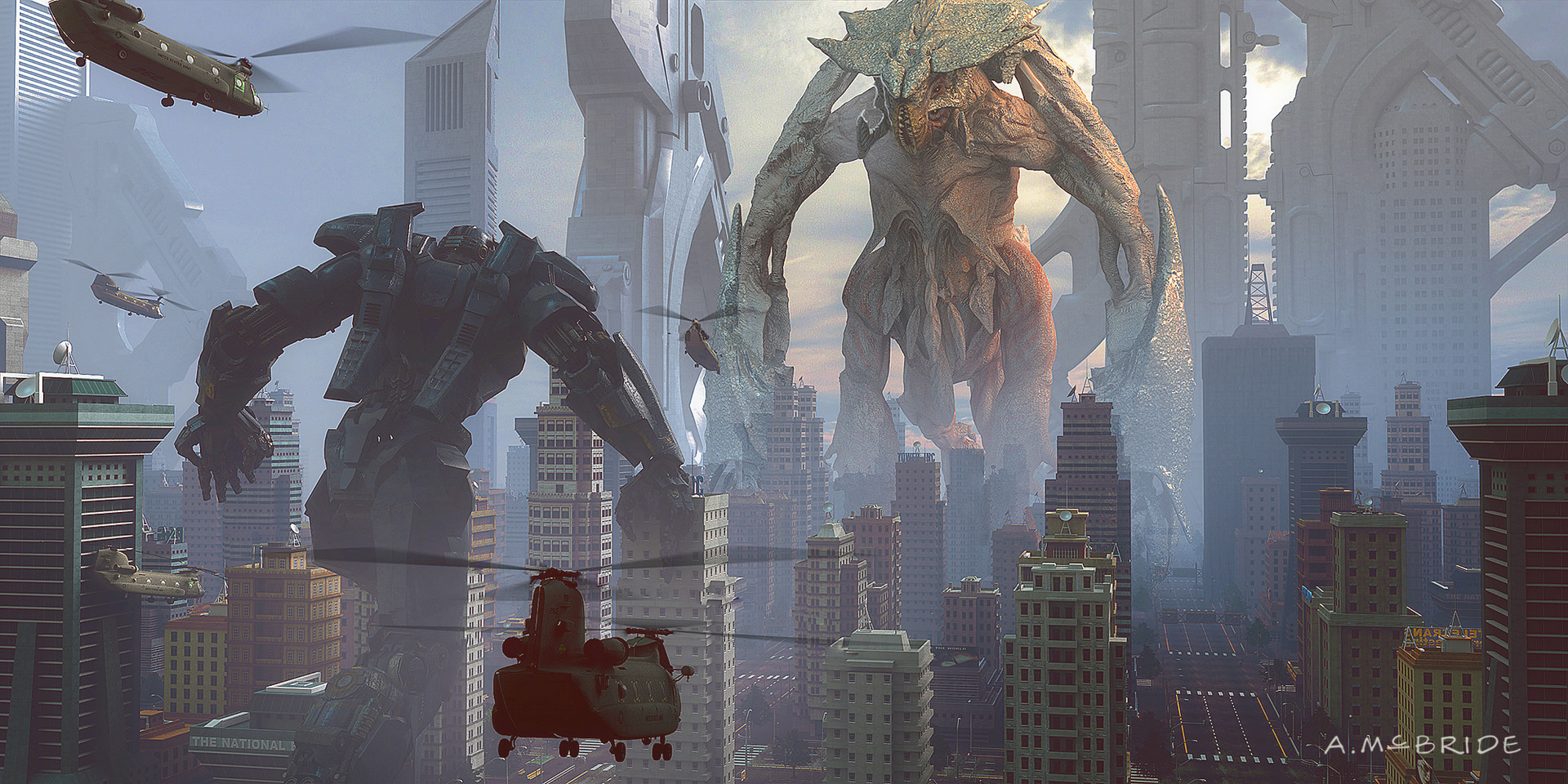 Epic Jaeger And Kaiju Concept Art From Pacific Rim Uprising Pacific