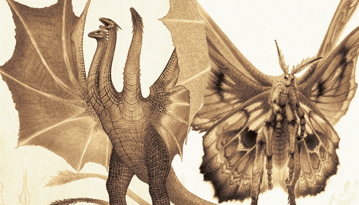 Awesome Godzilla 2 Monsterverse Ghidorah, Mothra, Rodan and Varan fan art!