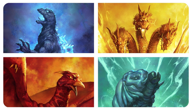 Godzilla: King of the Monsters Titan posters, Showa style!