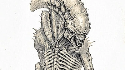 Early Alien: Earth Xenomorph concept art by Ken Barthelmey!