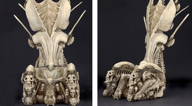 NECA reveal Predator Throne made entirely of Alien skulls!