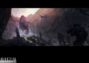 Godzilla 2 concept art by WETA