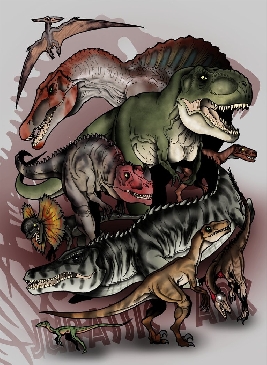 Cool Jurassic Park fan-artwork - Carnivores