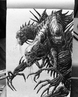 My concept design of a Hydra-Xenomorph :) 