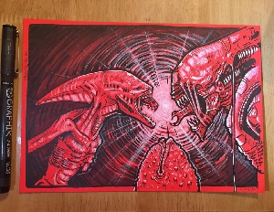 NeuroticDesign Alien Artwork - Plenty More at Instagram Link :)