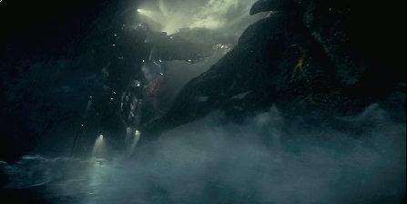 Gipsy Danger Lays a Beat Down on the Kaiju