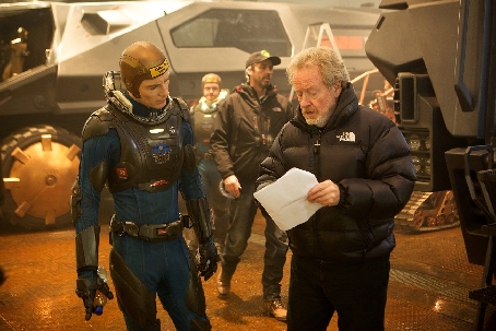 Ridley and Fassbender on Prometheus Set