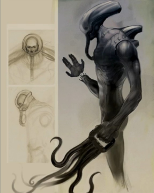 Unused Engineer Alien Concepts by Carlos Huante for Prometheus
