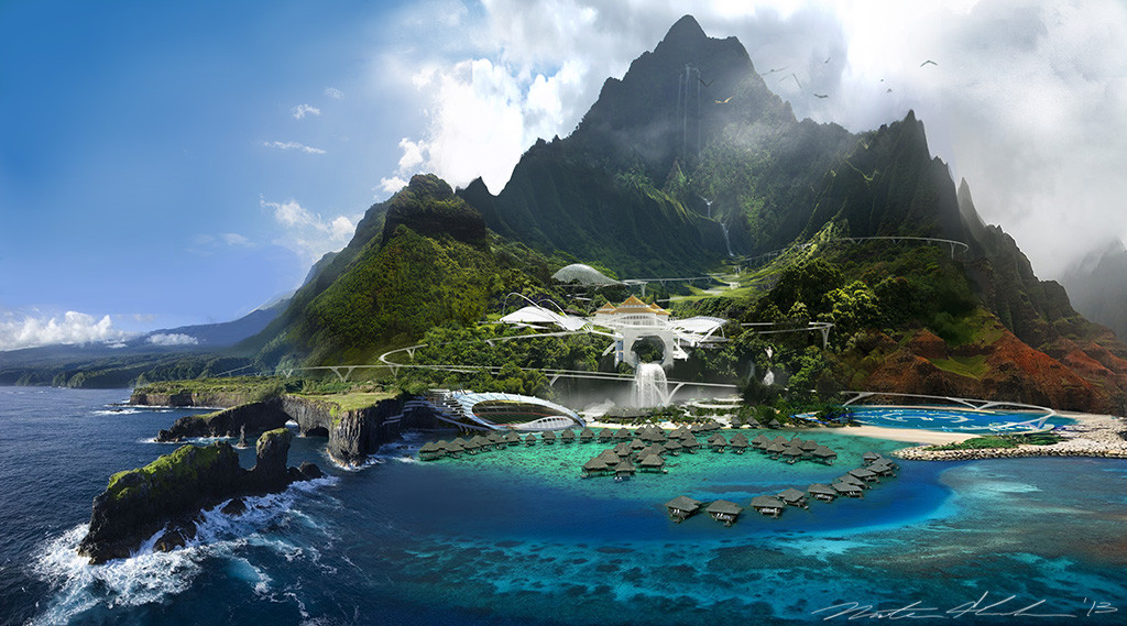 First Concept Art for Jurassic World by Nathan Schroeder