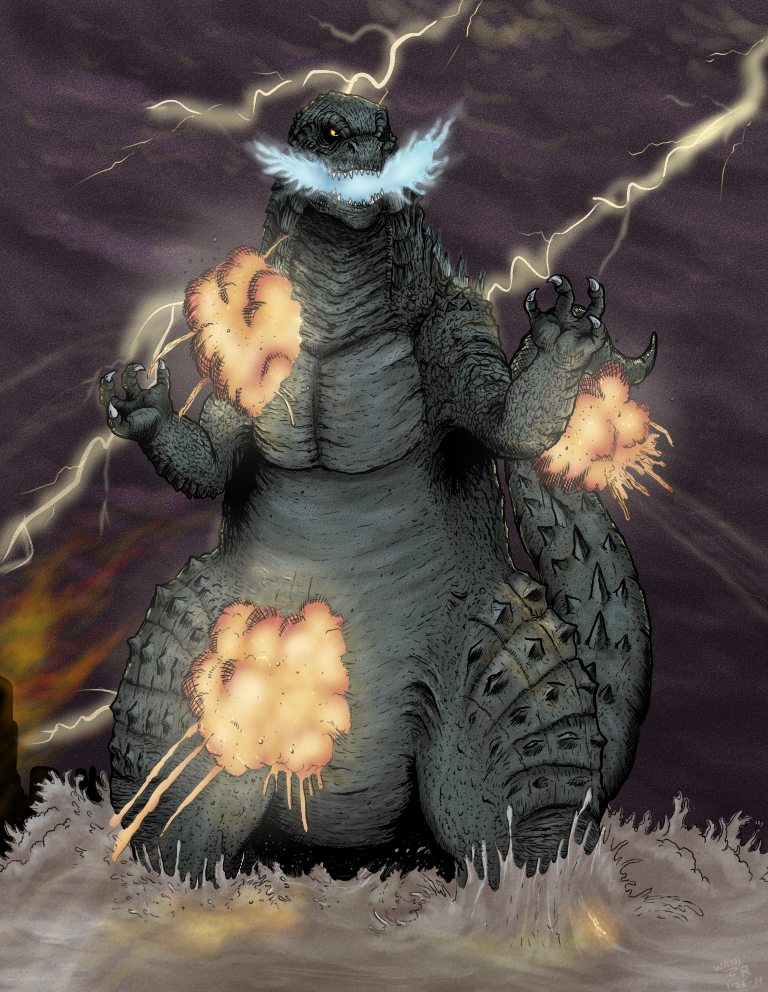 Destroyer of Worlds Godzilla 2014 Fan Art.