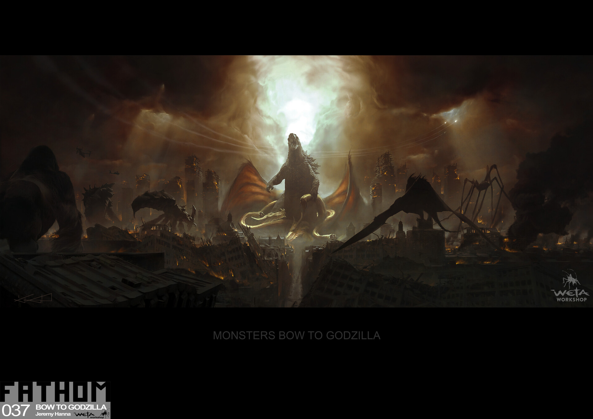 Godzilla 2 concept art by WETA