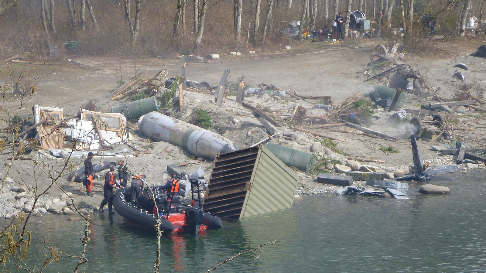 More destruction on the set of Godzilla! (Set Photo)