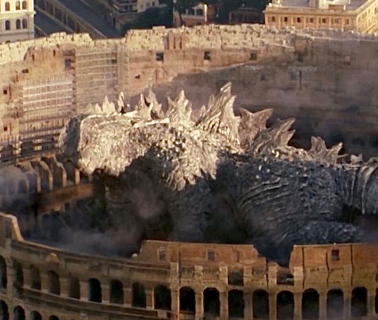 Godzilla awakens in the Colosseum