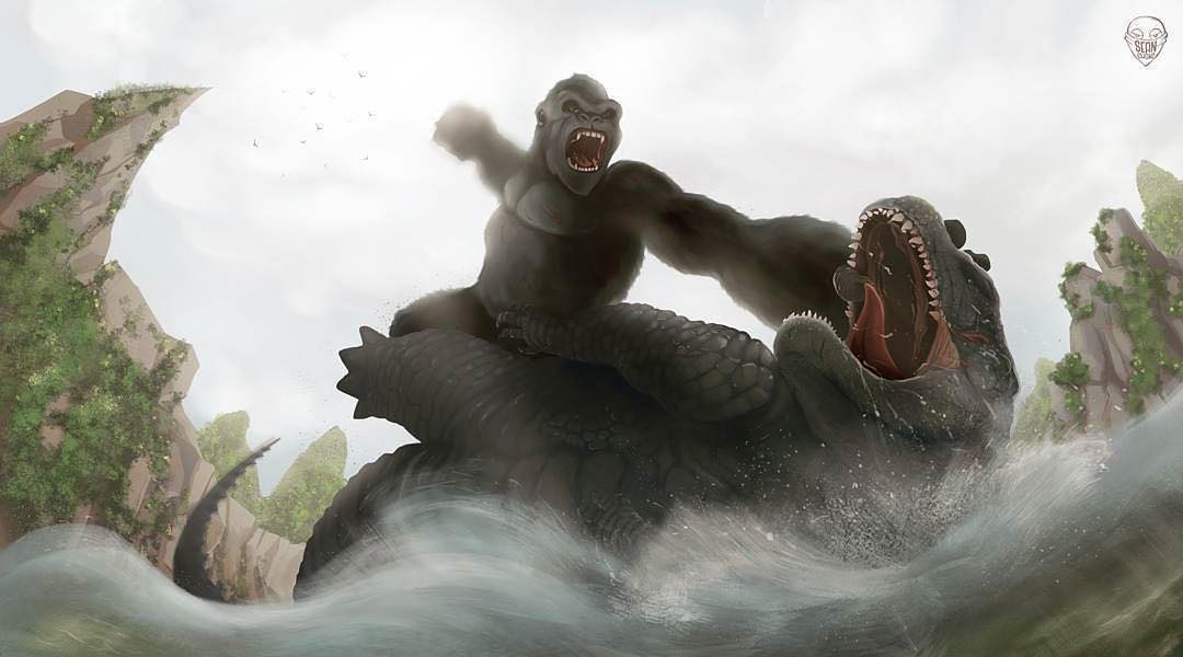 Godzilla vs. Kong by Sean Chong - Godzilla Fan Artwork ...
