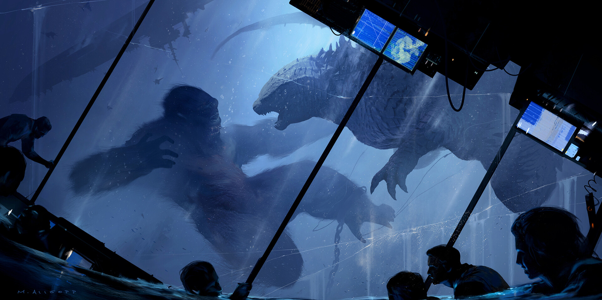 Godzilla vs. Kong concept art by Matt Allsopp