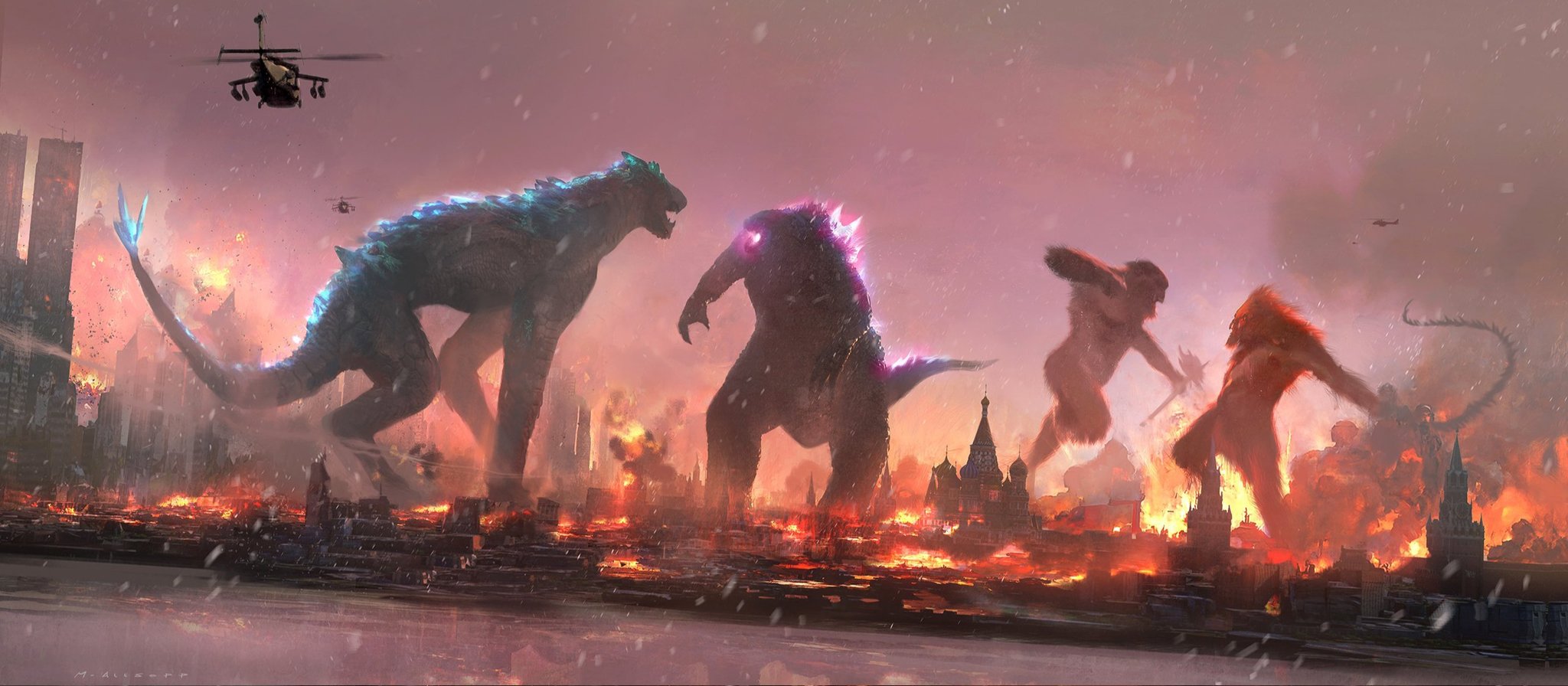 Godzilla x Kong Concept Art by Matt Allsopp