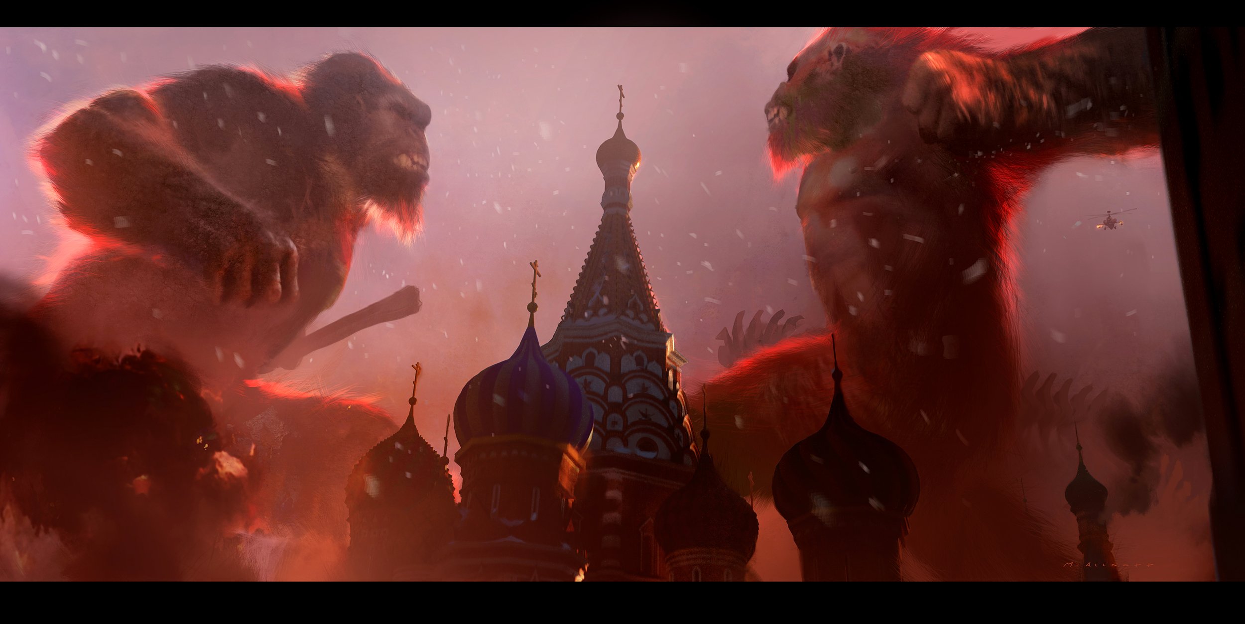 Godzilla x Kong Concept Art by Matt Allsopp
