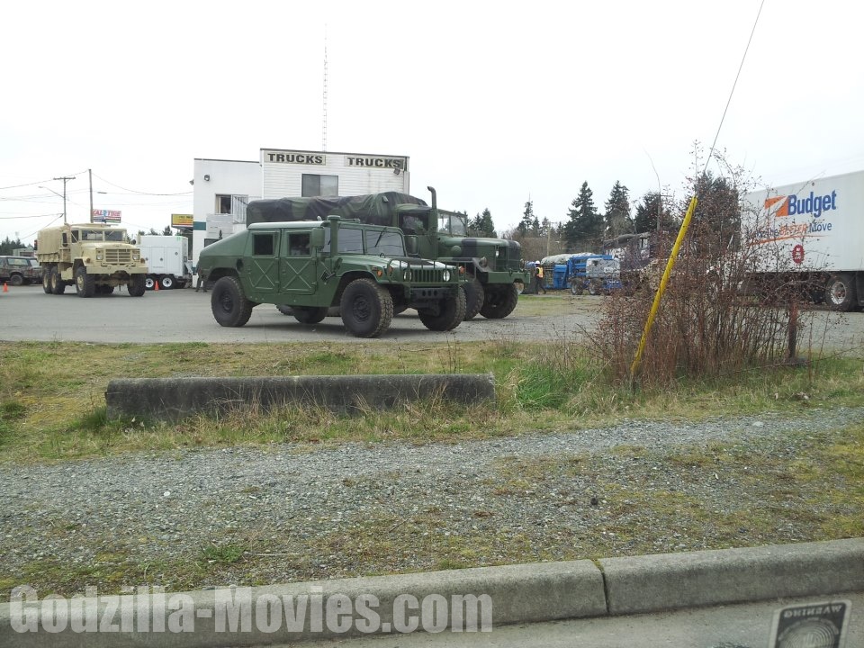 Humvee on Godzilla 2014 Movie Set - Exclusive!