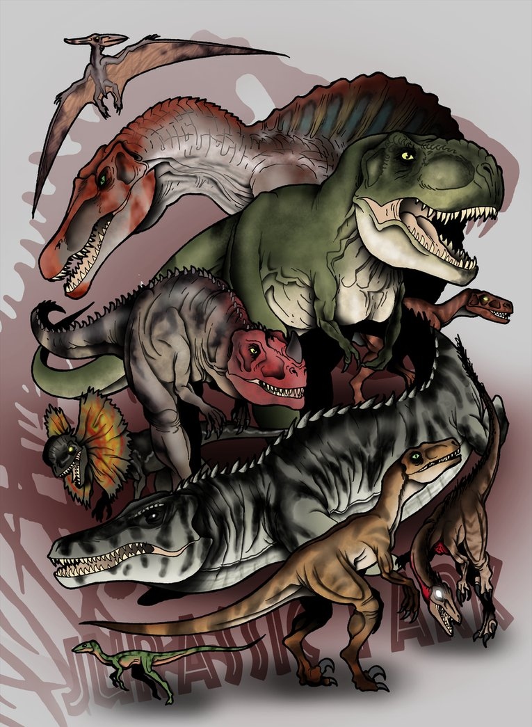 Cool Jurassic Park fan-artwork - Carnivores.