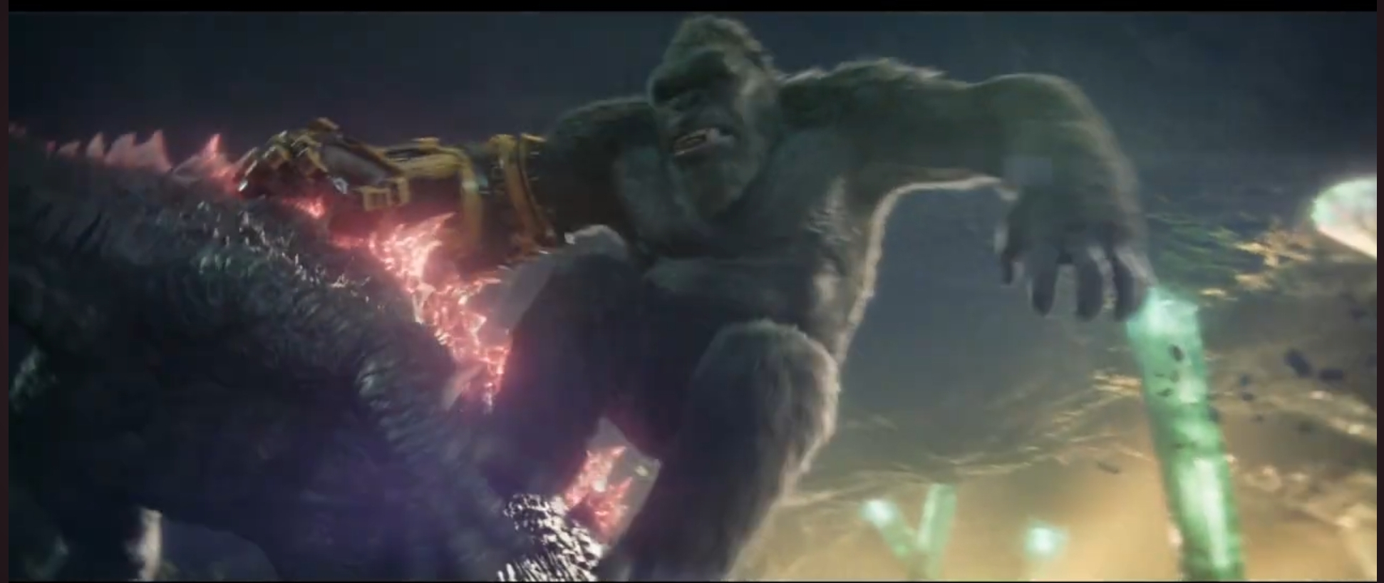 Kong rides Godzilla