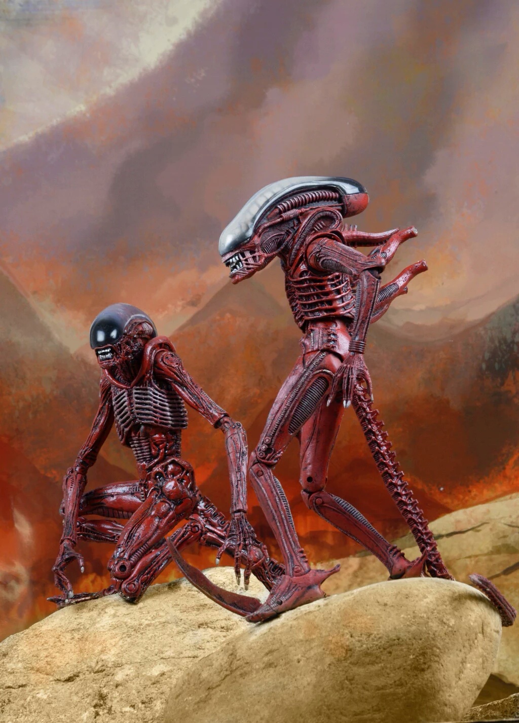 NECA Genocide Alien Runner and Big Chap concept figures