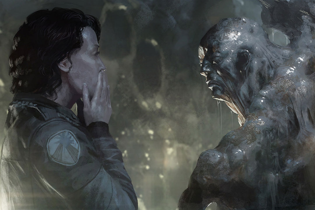 Ripley discovers Alien hosts (Concept Art)