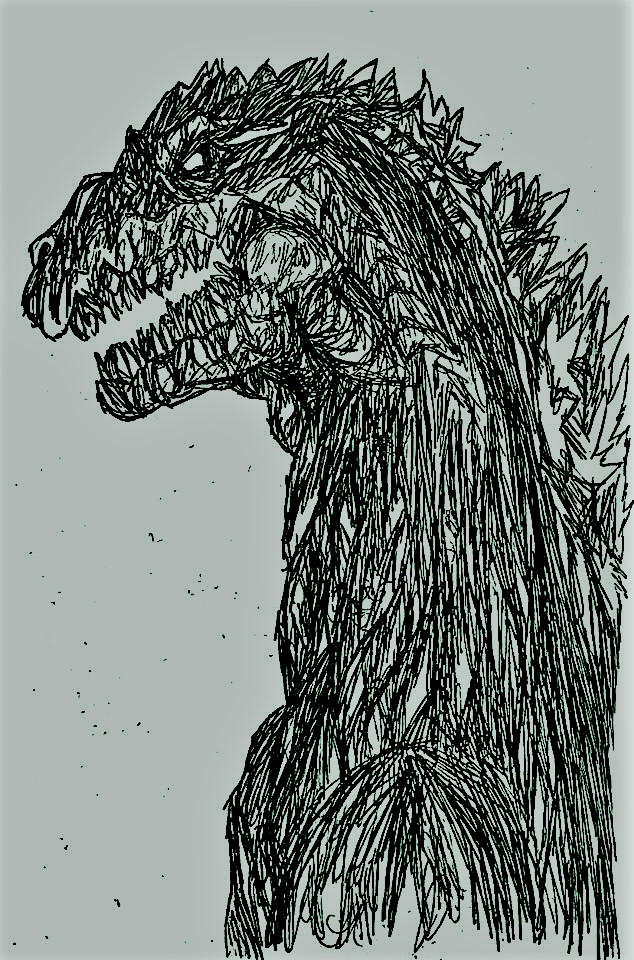 Shin Godzilla Headshot Sketch