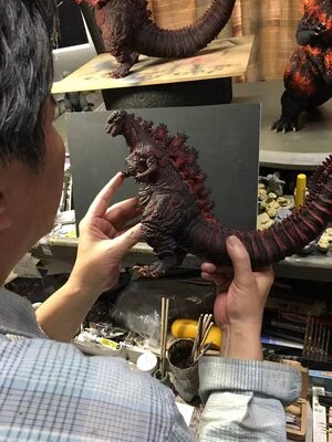 Yuji Sakai finishing up Shin Godzilla for Bandai.