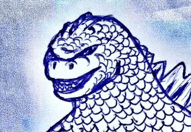 My painting of the Godzilla