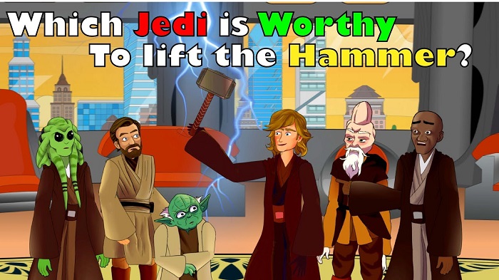 The Jedi council lift Thor's hammer!!! Is Anakin really worthy to be the chosen one? FILM PARODY