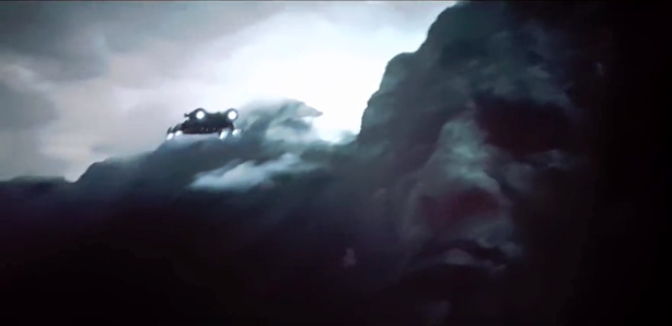 Large Engineer stone face spotted in the background