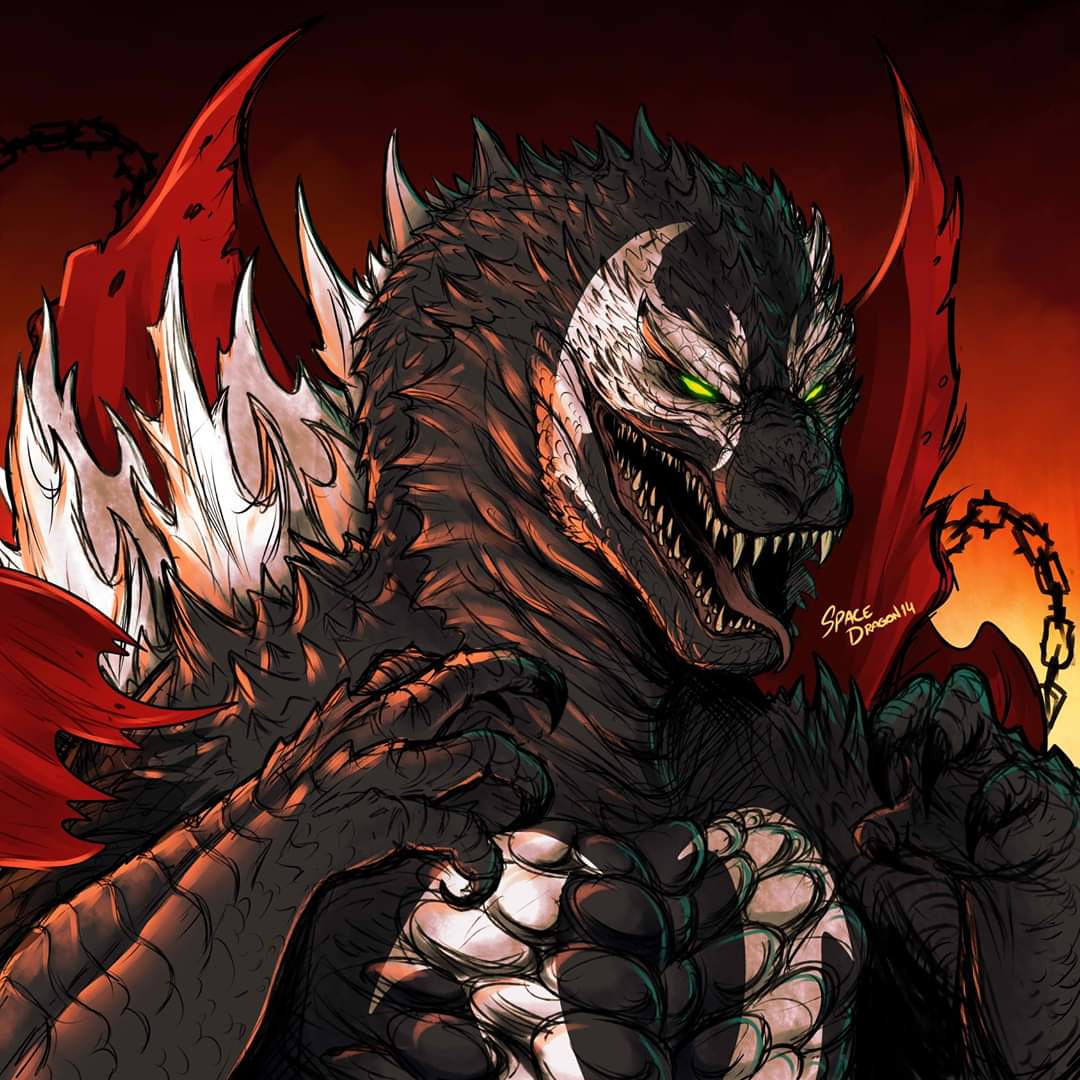 Spawnzilla This Spawn X Godzilla Crossover Artwork Is The Distraction We Need