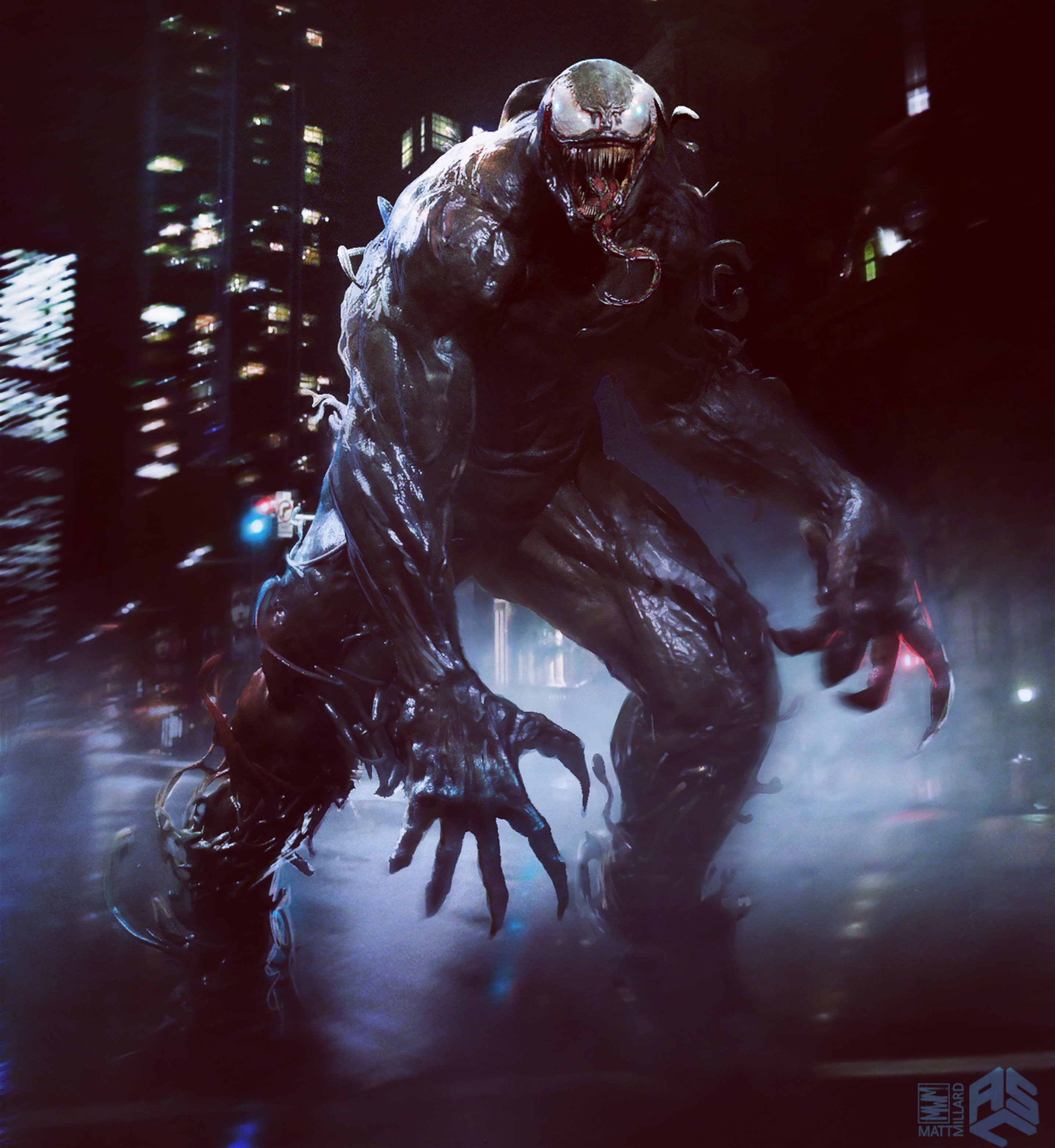 Early official Venom 2018 movie concept art by ASC!