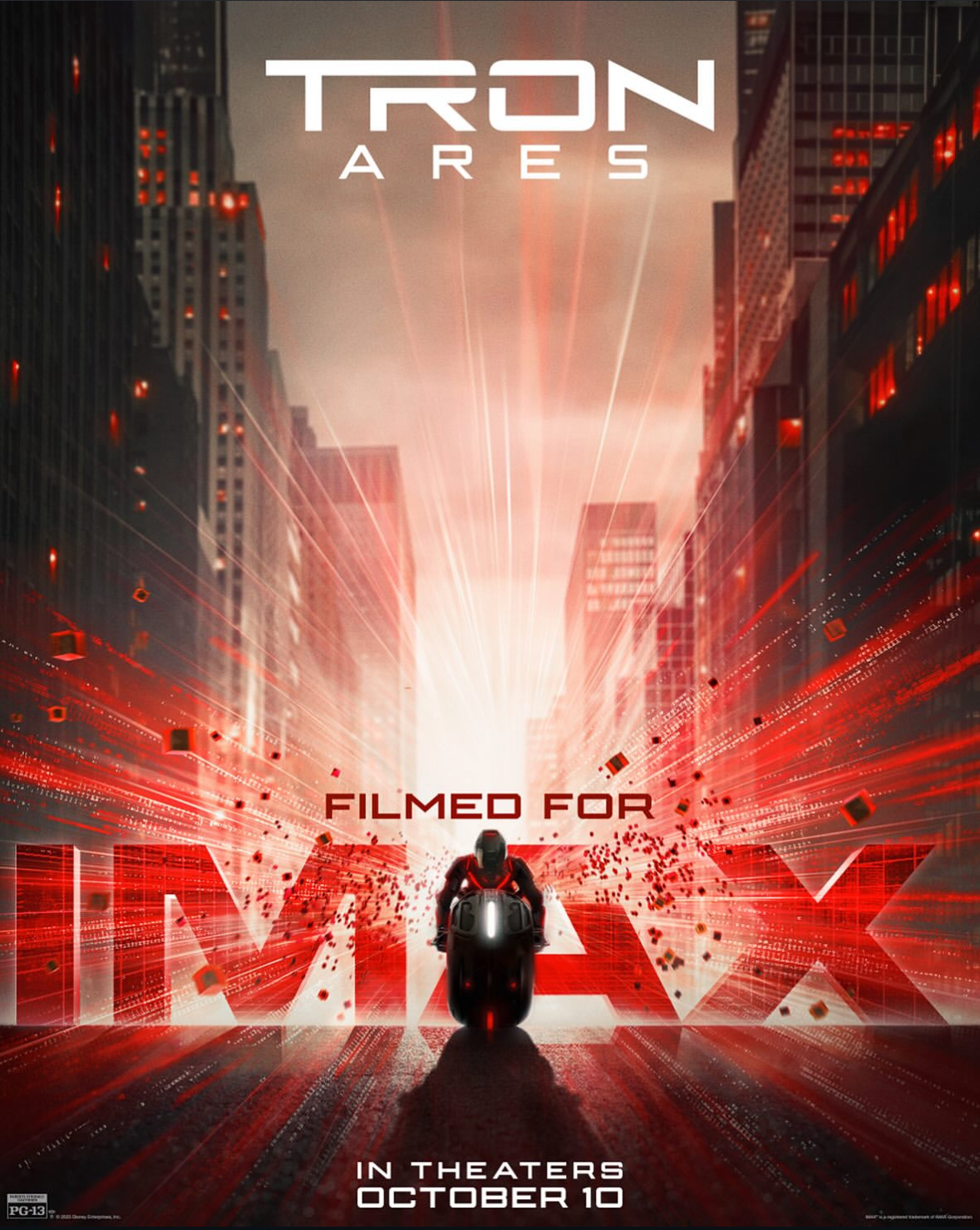 Image for Movie theater chains debut a variety of new Tron: Ares posters!