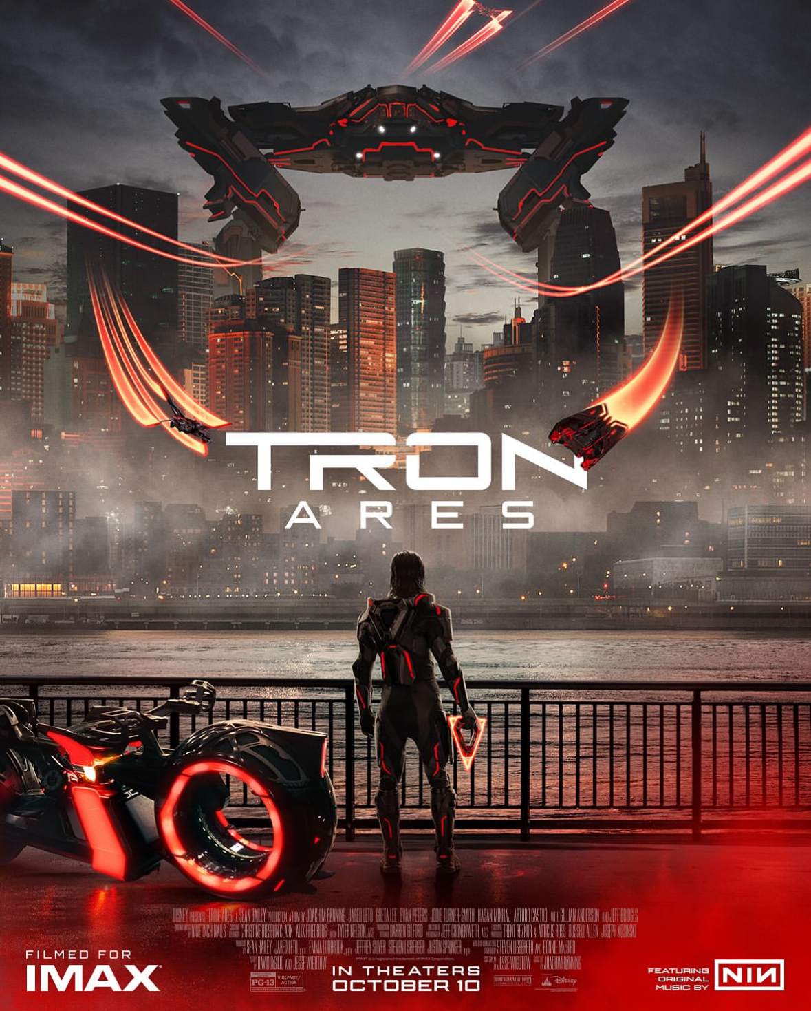 Image for Movie theater chains debut a variety of new Tron: Ares posters!