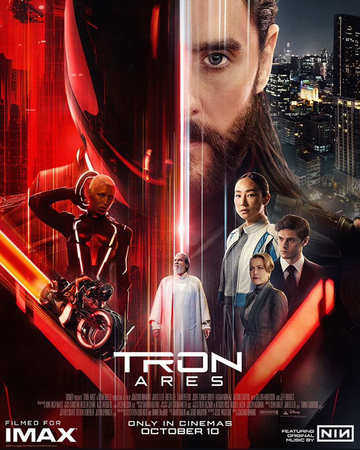 Image for Movie theater chains debut a variety of new Tron: Ares posters!
